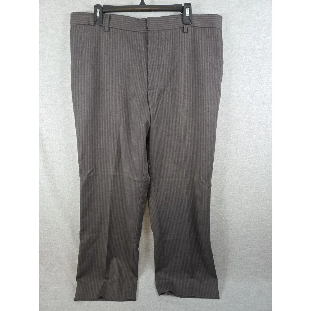 BANANA REPUBLIC Classic 36x30 Wool Dress Trousers Pants Brown Herringbone Career